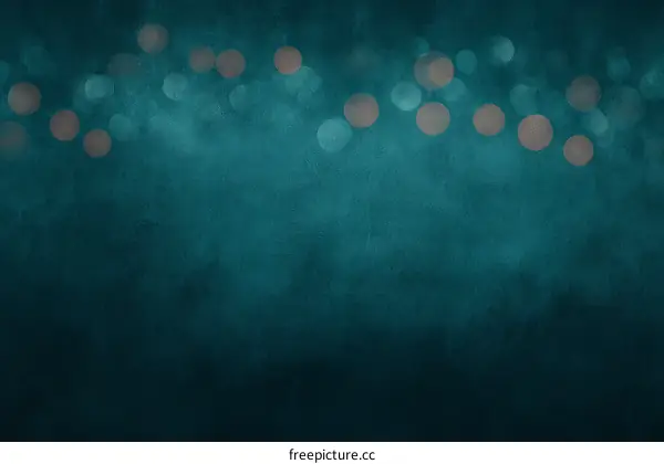 Teal Background with Bokeh Lights