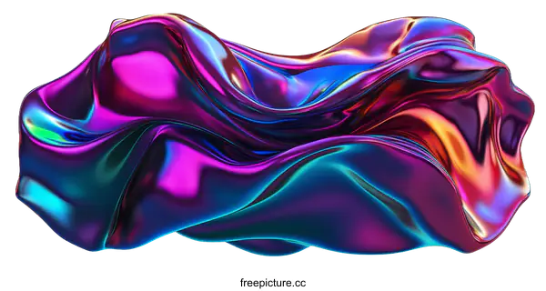 [Transparent Background PNG]Abstract Fluid Metal Fabric Design