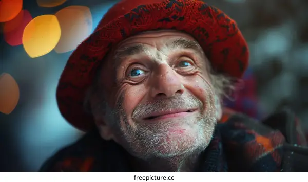 Close Up Portrait of a Smiling Senior Man