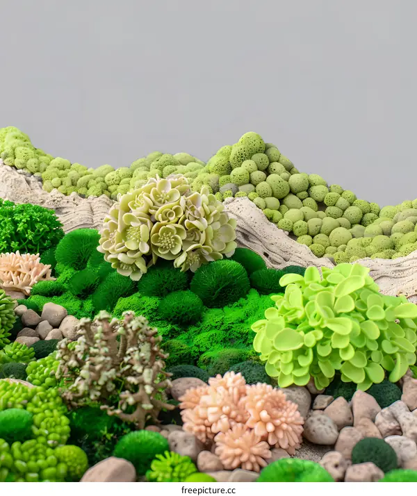 Green Moss Wall Art Decor