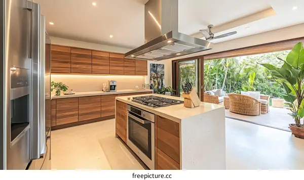 Modern Kitchen with Outdoor Views