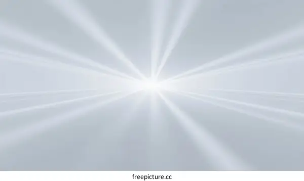 Bright White Light Rays Emanating from Central Source in Abstract Background
