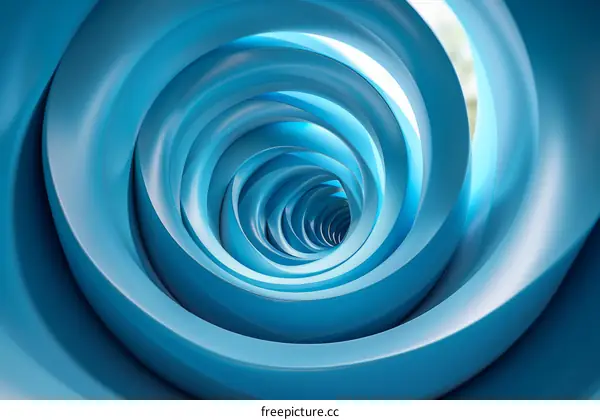 Abstract Blue Tunnel Background