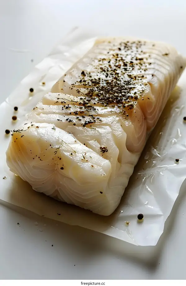 Raw Cod Fish with Spices