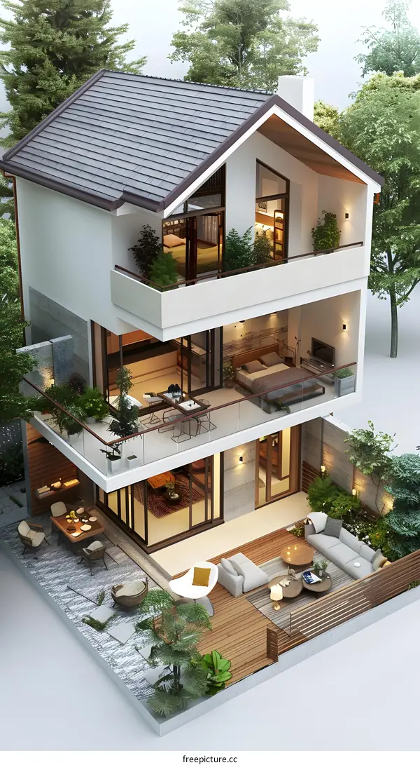 A modern minimalist villa