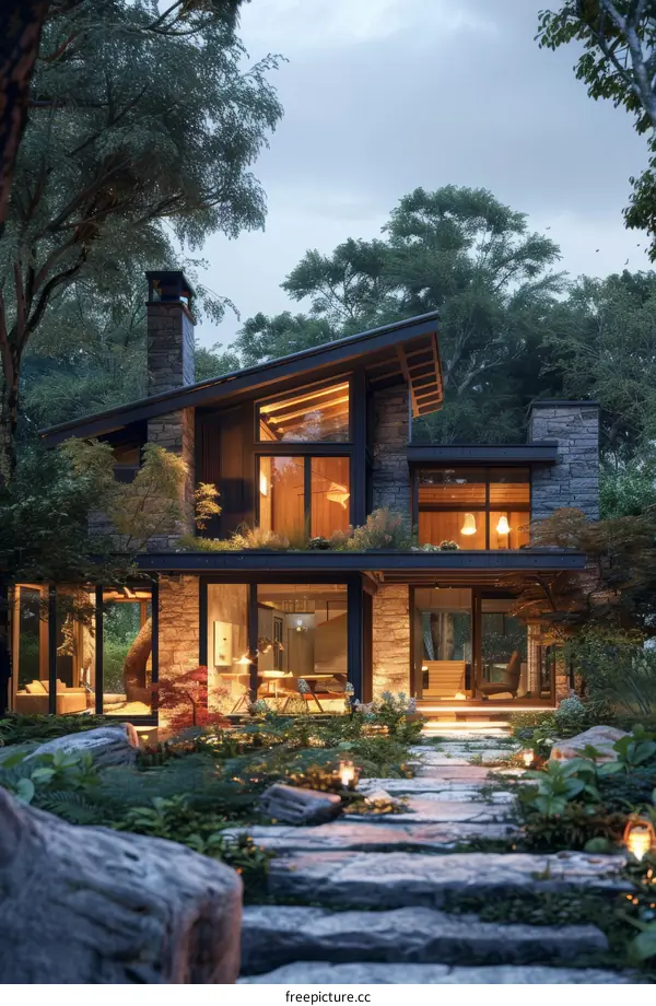 Modern House Retreat in the Woods