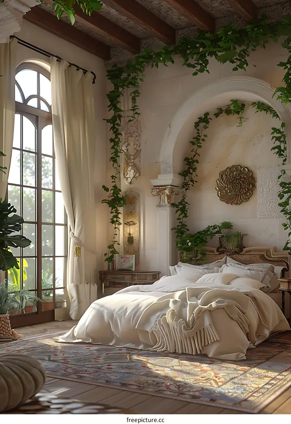 Bedroom with Arched Doorway