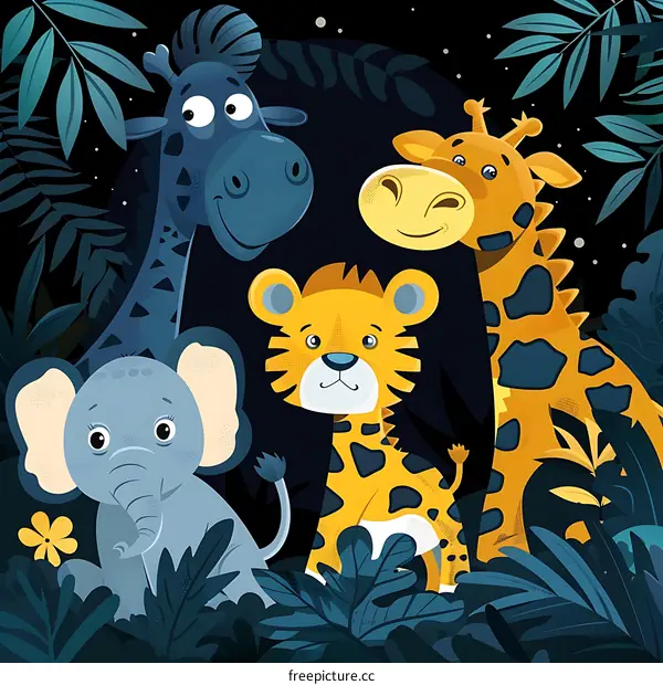 Cute Animals in the Jungle