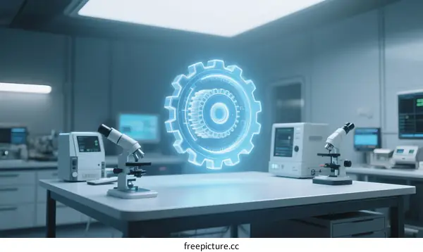 Modern Laboratory Equipment with Digital Gear Interface