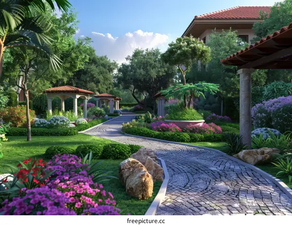 Mediterranean Style Garden Landscape Design Inspiration Images