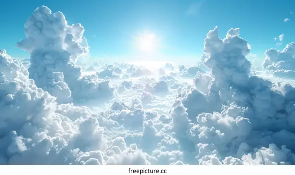 Mystifying Cloudscape Exhibiting a Symphony of Cloud Formations