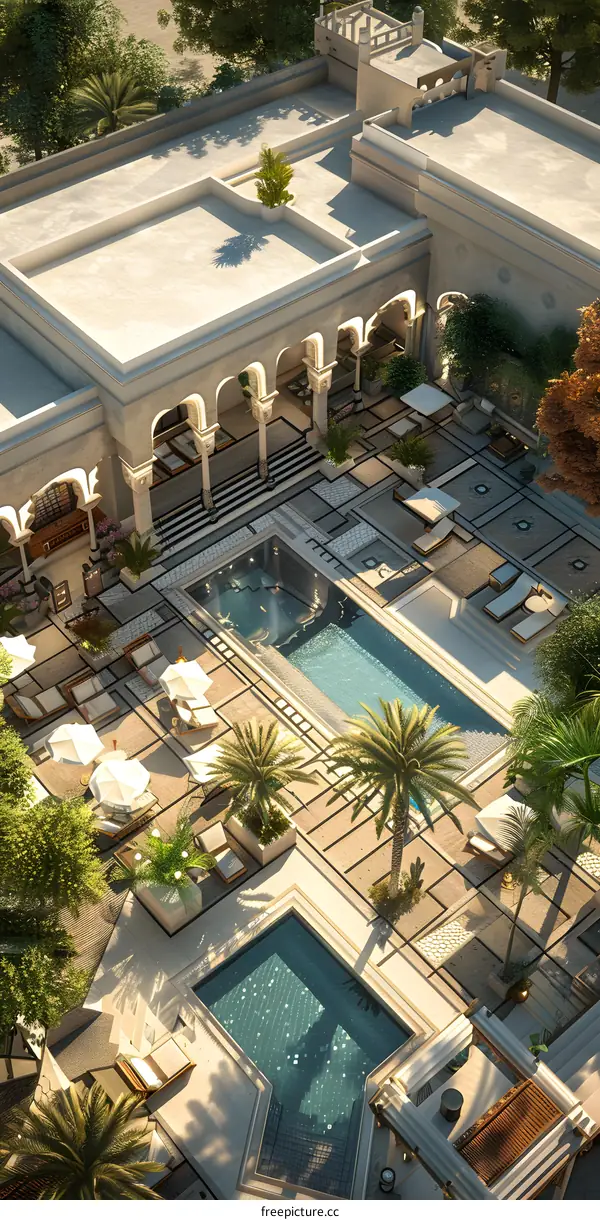 Swimming pool of luxury hotel