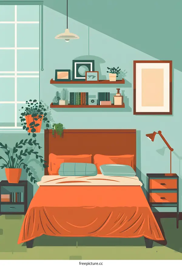 Minimalist Bedroom Interior Design with Plants