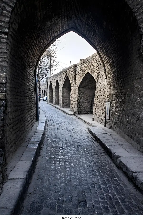 Stone Archway Street in an Ancient City
