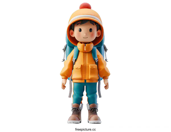 [Transparent Background PNG]Cute Cartoon Boy Ready for Adventure