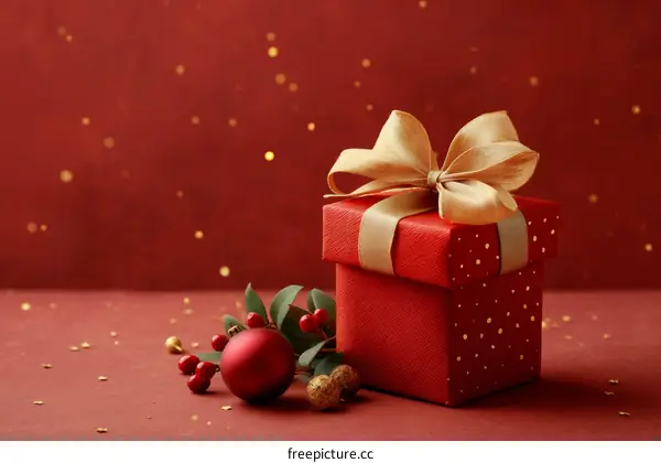 Christmas Gift Box Festive Holiday Decor