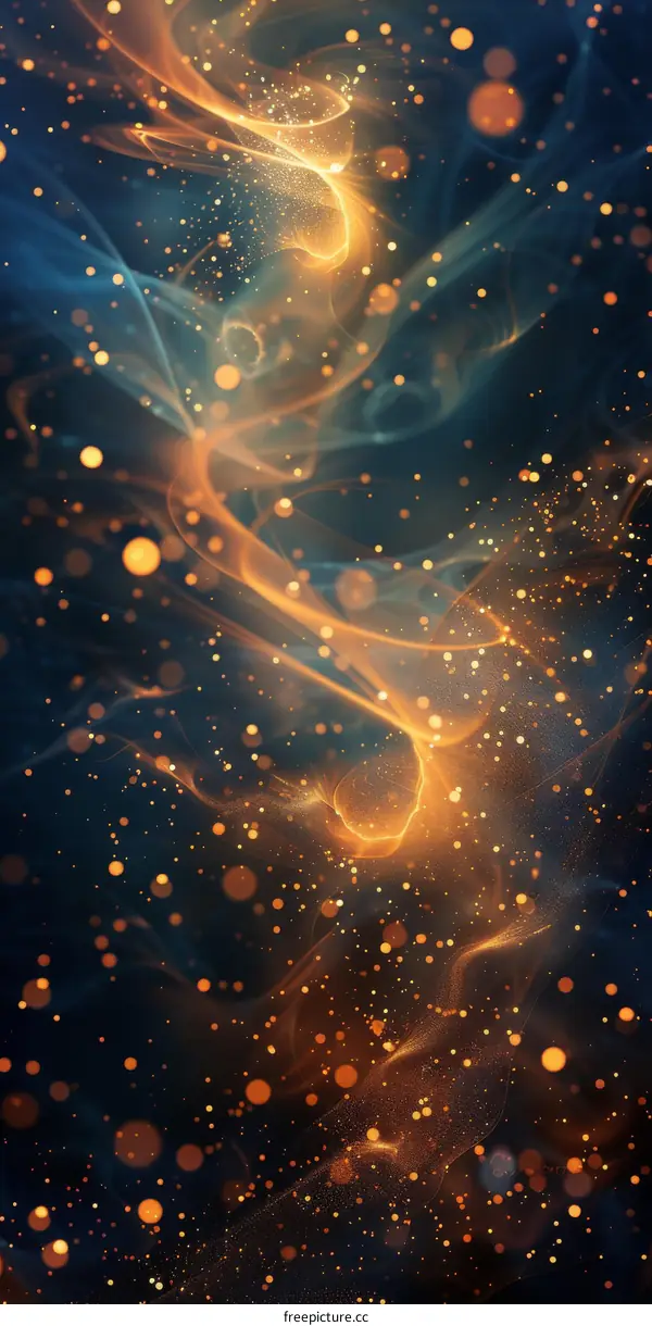 Golden Nebula Shines in Space