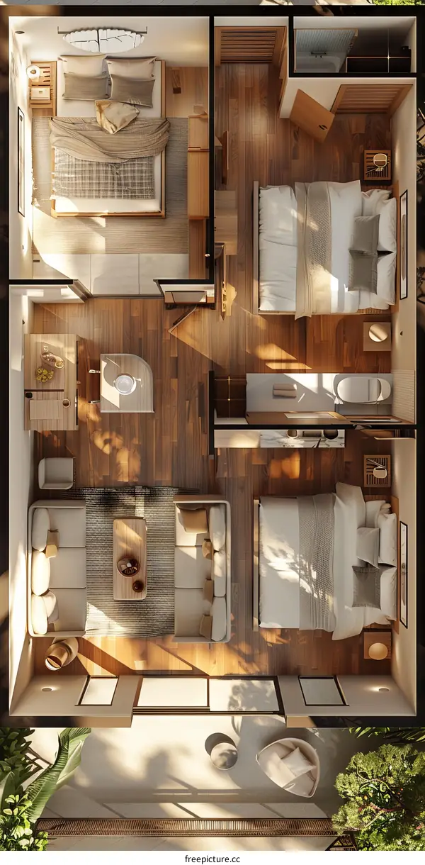 Cozy Minimalist Japanese Small Apartment Interior Design