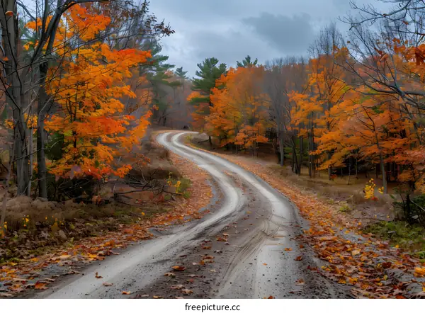 Country road in the fall