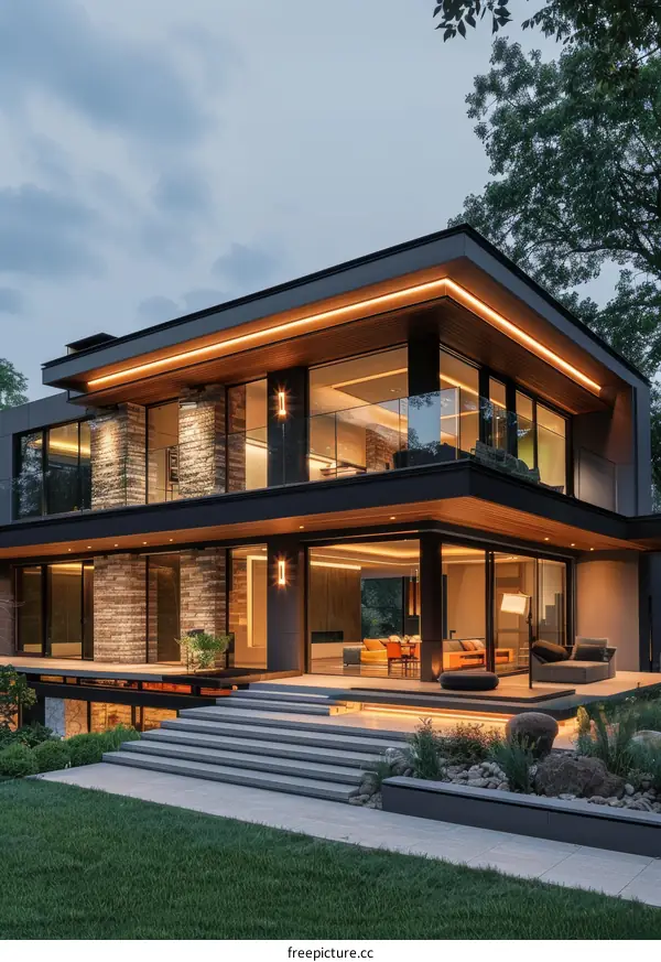 A Modern House with Pool and Terrace