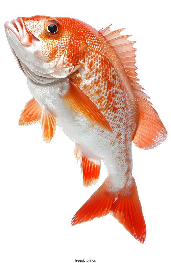 [Transparent Background PNG]Red Snapper Fish on White Background
