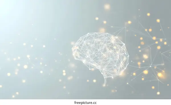 Abstract Brain Network Illustration