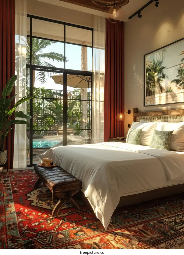 Cozy Bedroom with Window Views