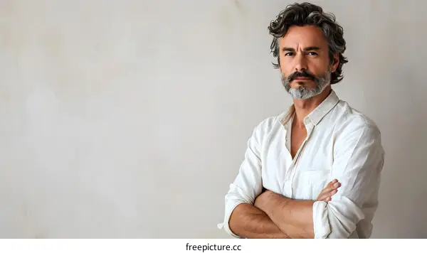 portrait of a handsome man with beard