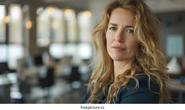 portrait of a businesswoman looking at the camera