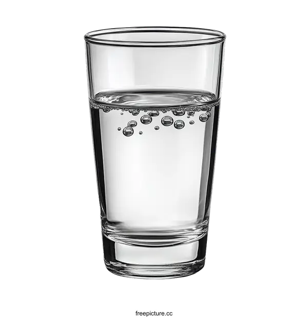 [Transparent Background PNG]Clear Glass Shot Glass with Water