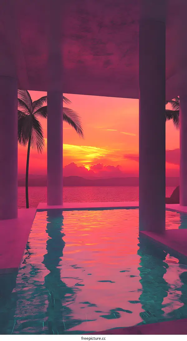 Sunset View from Poolside