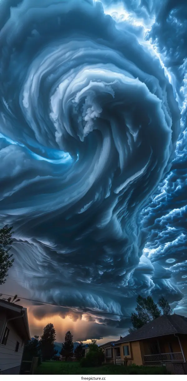 A beautiful and surreal photo of a storm cloud