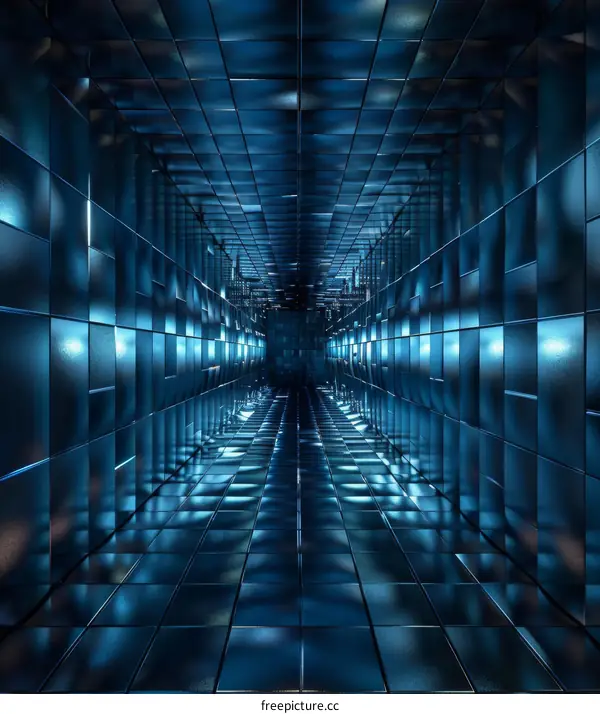 Blue Sci-Fi Corridor