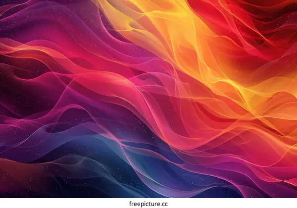Abstract Colorful Flowing Lines Design