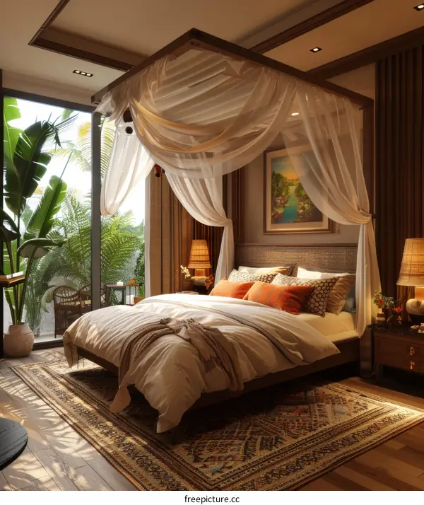 Luxury Tropical Bedroom Interior Design