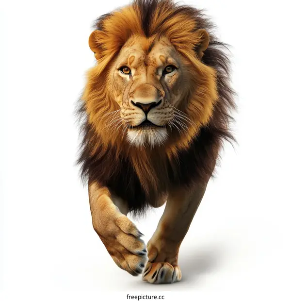Majestic Lion in Action