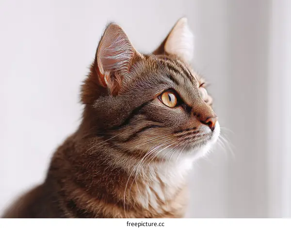 Close-up Portrait of a Tabby Cat