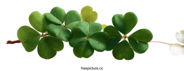 [Transparent Background PNG]Lucky Clover Cluster on White Background