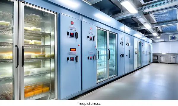 Industrial Food Storage Facility with Refrigerated Units