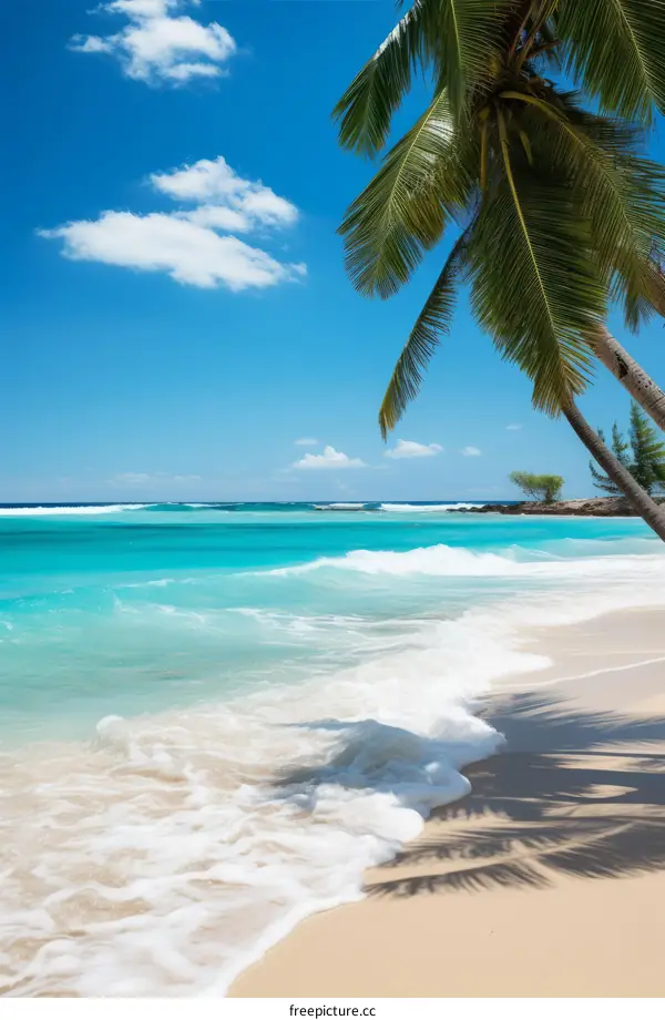 Beach with palm trees