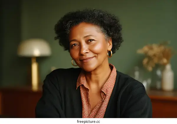 Portrait of a  Smiling African American Woman