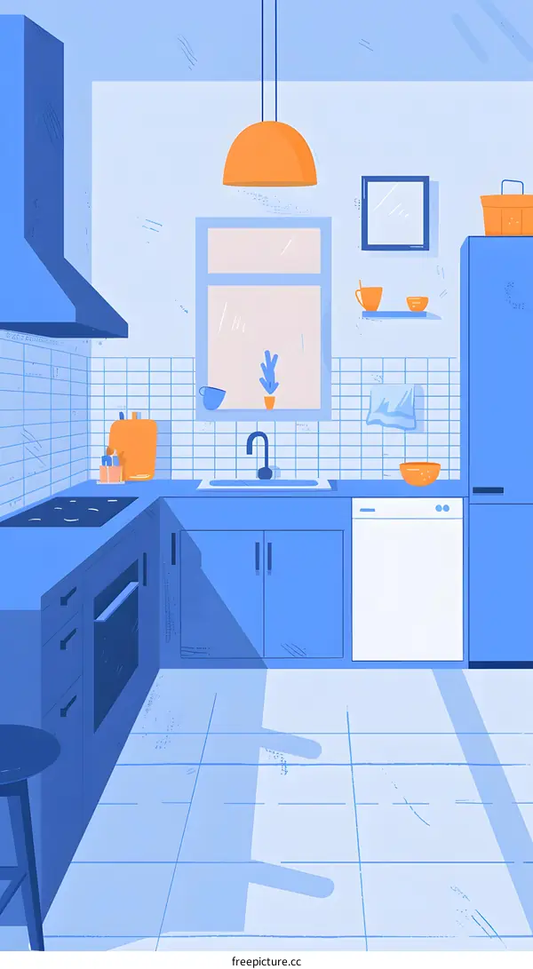 Modern Kitchen Interior Design Illustration