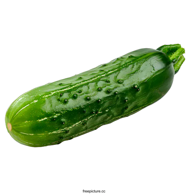 [Transparent Background PNG]Fresh Green Cucumber on White Background