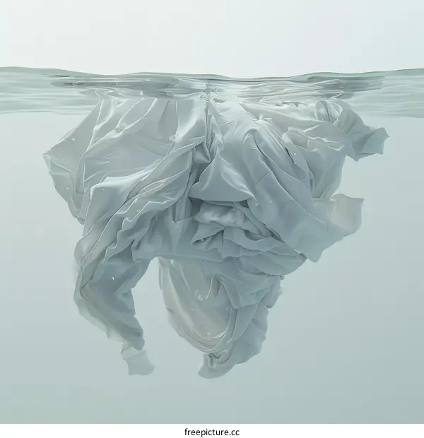 White Clothes Floating in Water: Purity and Tranquility