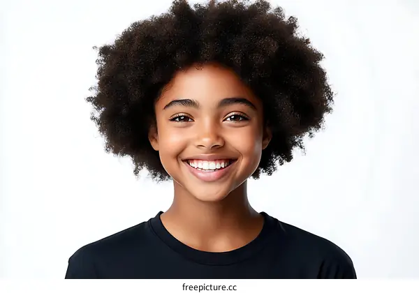 Happy African Girl Portrait