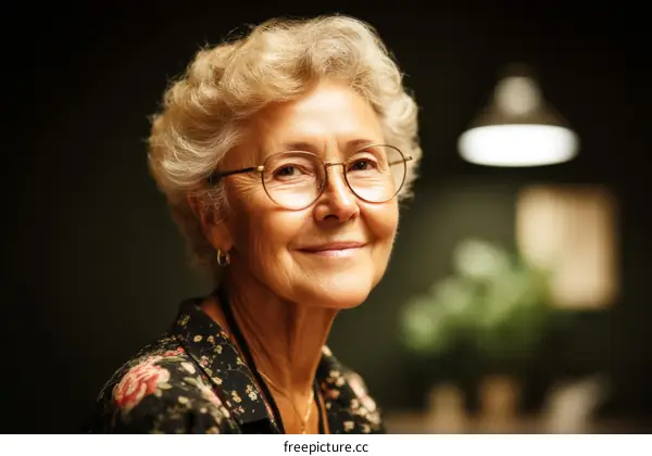 Close-up Portrait of a Smiling Senior Woman