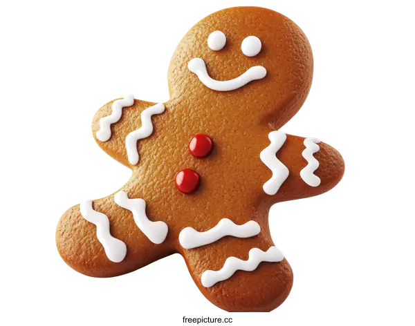 [Transparent Background PNG]Gingerbread Man Christmas Cookie Illustration