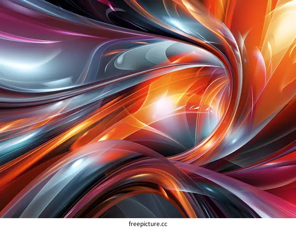 Colorful Abstract Wavy Fractal