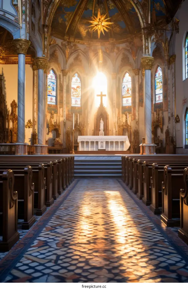 Sunlight Through a Church Window