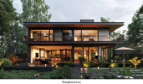 A Luxurious Modern Home Nestled in a Serene Landscape